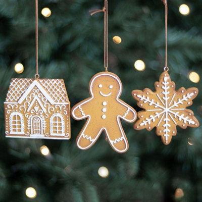  - Set Of 3 Hanging Gingerbread Decorations