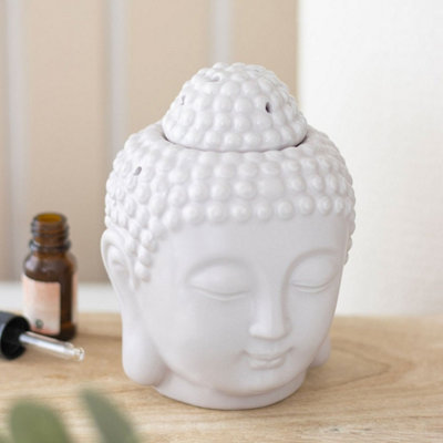  - Small Grey Buddha Head Oil Burner