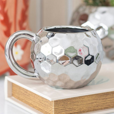  - Silver Disco Ball Ceramic Mug 14.6 X 10.5 X 8Cm
