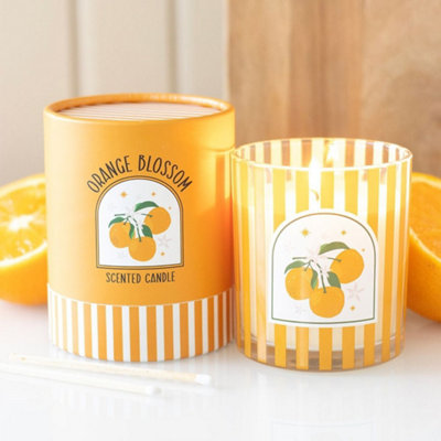  - Orange Blossom Scented Glass Candle 8 X 8 X 9Cm