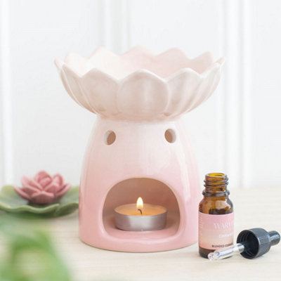  - Pink Water Lily Oil Burner And Wax Warmer
