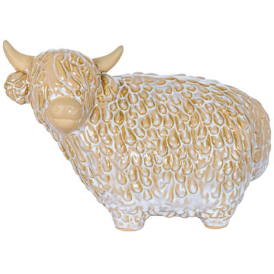  - Large Alora Ceramic Highland Cow Ornament