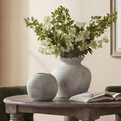 Uniqueful Unisex White Darcy Antique Vase | : Size 1 Pack - Image 2