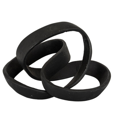  - Black Knot Matte Aluminium Ornament 16 X 18 X 20Cm
