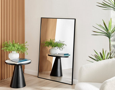 Furniturebox Emma Medium 120X80Cm Black Framed Rectangular Vertical Living Room Hallway Wall Mirror from B&Q