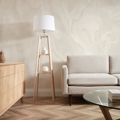 I Love Wallpaper Newbridge Marble Mural In Neutral from B&Q