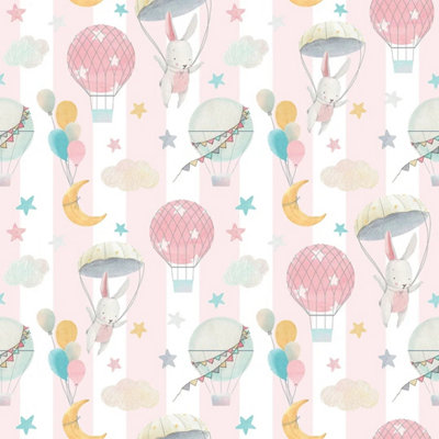 I Love Wallpaper Up And Up And Away Wallpaper In Soft Pastels from B&Q