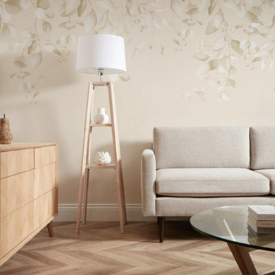 I Love Wallpaper Eucalyptus Cascade Mural In Sandstone from B&Q