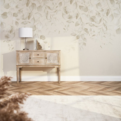 I Love Wallpaper Eucalyptus Cascade Mural Wallpaper In Warm Neutrals (350Cm X 240Cm) from B&Q