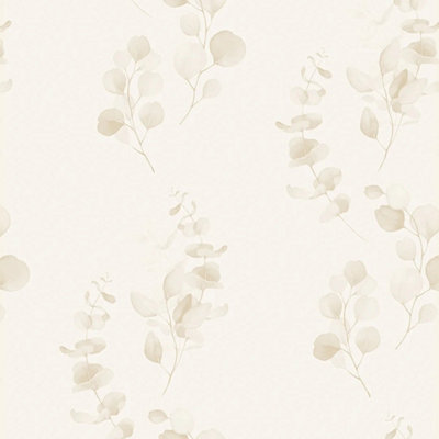 I Love Wallpaper Trailing Eucalyptus Wallpaper In Warm Neutrals from B&Q