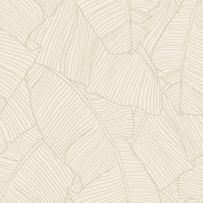 I Love Wallpaper Banana Leaf Wallpaper In Mushroom And Cream from B&Q