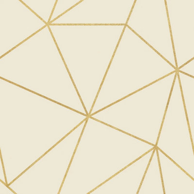 I Love Wallpaper Zara Wallpaper In Cream And Gold from B&Q
