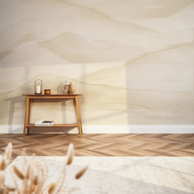 I Love Wallpaper Watercolour Mountains Mural In Natural Lime Wash from B&Q