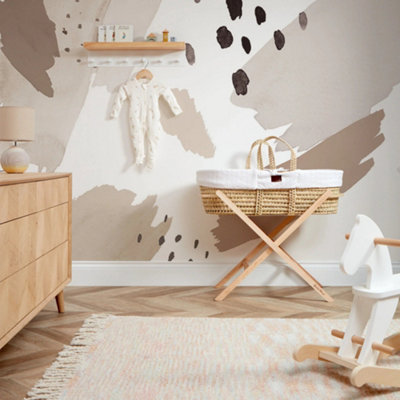 I Love Wallpaper Painters Palette Mural In CharcoalStone And White from B&Q