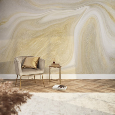 I Love Wallpaper Moscato Mural In Gold Tones (350Cm X 240Cm) from B&Q