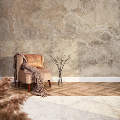 I Love Wallpaper Veneto Mural In Sandstone (300Cm X 240Cm) from B&Q