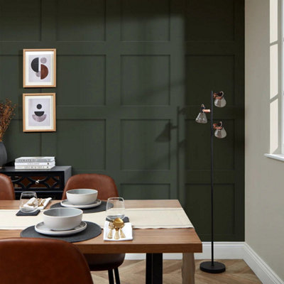 I Love Wallpaper Contemporary Wood Panel Wallpaper In Olive Green from B&Q