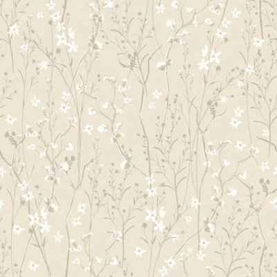 I Love Wallpaper Summer Meadow Wallpaper In Cream from B&Q