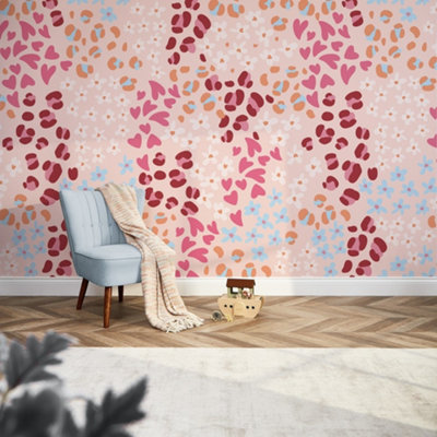 I Love Wallpaper Dainty Doodles Mural In Multicoloured (350Cm X 240Cm) from B&Q
