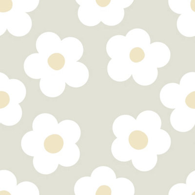 I Love Wallpaper Ditsy Daisy Wallpaper In Stone from B&Q