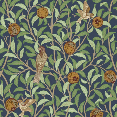 I Love Wallpaper Beauty Of Nature Wallpaper In Green On Navy from B&Q
