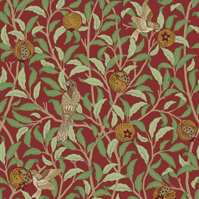 I Love Wallpaper Beauty Of Nature Wallpaper In Rich Red And Green from B&Q