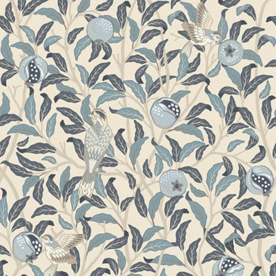 I Love Wallpaper Beauty Of Nature Wallpaper In Blues On Cream from B&Q