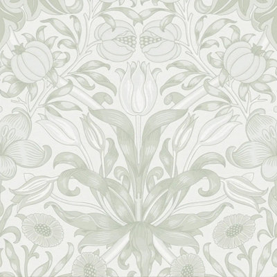 I Love Wallpaper Pomegranate Grove Wallpaper In Soft Sage from B&Q