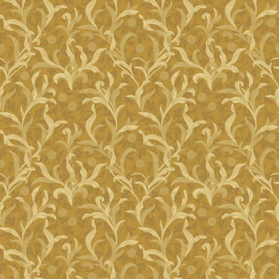 I Love Wallpaper Antique Leaf Wallpaper In Ochre from B&Q