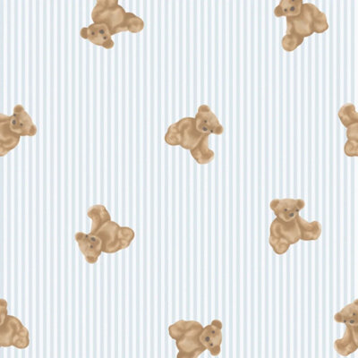 I Love Wallpaper The Bear Wallpaper In Soft Blue from B&Q