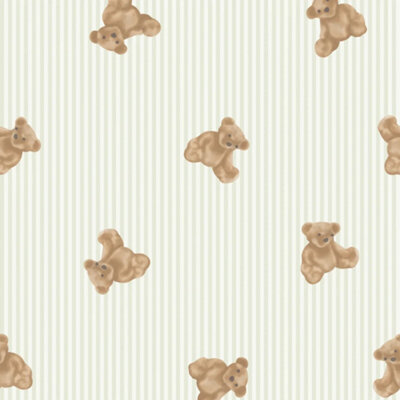I Love Wallpaper The Bear Wallpaper In Soft Sage from B&Q