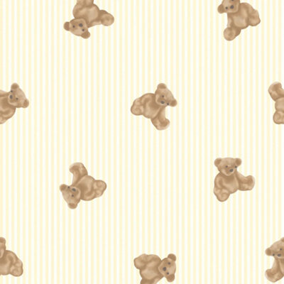 I Love Wallpaper The Bear Wallpaper In Lemon Yellow from B&Q