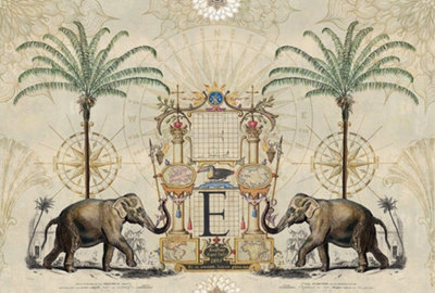 As Creation Nostalgic Elefant Digital Mural 400Cm X 270Cm from B&Q