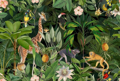 As Creation Nostalgic Animals Digital Mural 400Cm X 270Cm from B&Q