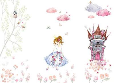As Creation Princess Castle Digital Mural 350Cm X 255Cm from B&Q