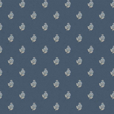 I Love Wallpaper Ditsy Posy Wallpaper In Cream On Navy from B&Q