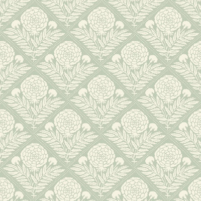 I Love Wallpaper Garden Tapestry Wallpaper In Sage Green from B&Q