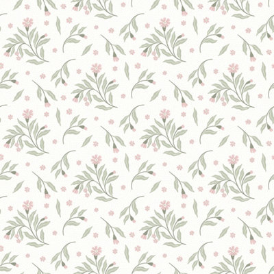 I Love Wallpaper Meadow Flower Dance Wallpaper In Soft Pink from B&Q