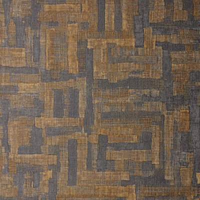 I Love Wallpaper Hessian Weave Wallpaper In Brown And Blue from B&Q