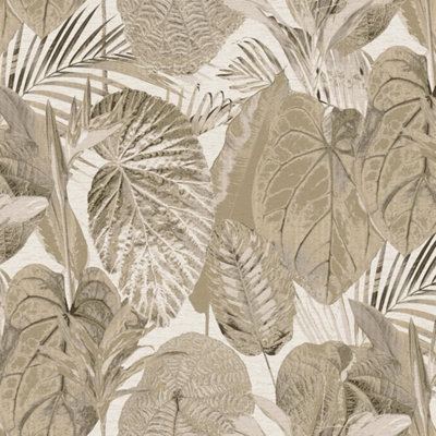 I Love Wallpaper Exotic Oasis Wallpaper In Beige from B&Q