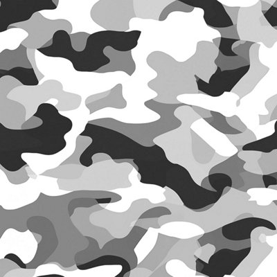 I Love Wallpaper Camouflage Wallpaper In Arctic from B&Q