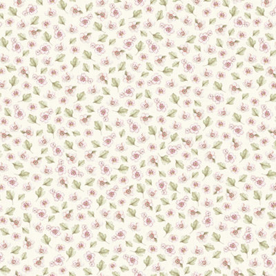 I Love Wallpaper Apple Blossom Wallpaper In Cream from B&Q