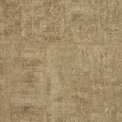 I Love Wallpaper Palermo Wallpaper In Silver Metallic On Light Brown from B&Q