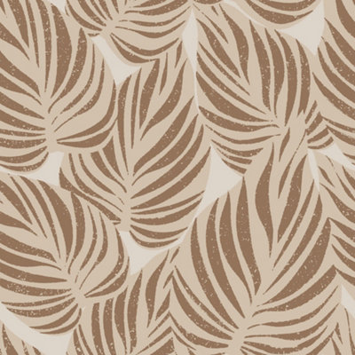 I Love Wallpaper Broad Leaf Wallpaper In Mocha from B&Q