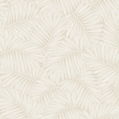 I Love Wallpaper Fern Leaf Wallpaper In Almond Latte from B&Q