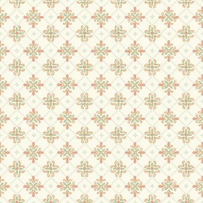 I Love Wallpaper Boho Tile Wallpaper In Peach And Green from B&Q