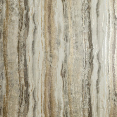 I Love Wallpaper Oslo Wallpaper In Cream And Mocca With Gold Metallic from B&Q