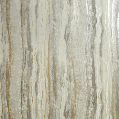 I Love Wallpaper Oslo Wallpaper In Cream And Light Brown With Gold Metallic from B&Q