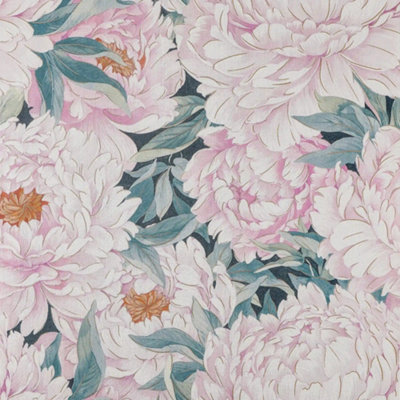 I Love Wallpaper Beautiful Blooms Wallpaper In Pinks With Gold from B&Q