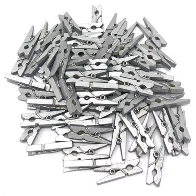 HSD Silver Mini Pegs 50PcsPerfect For ChristmasHoliday & Party Decorations from B&Q